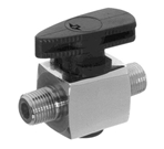 CV - 1/8" M to 1/8" M Medical Gas Fitting, Manual Valve, Check Valve, quarter turn, 1/4 turn, male to male
